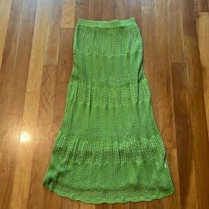 Green Crochet Skirt